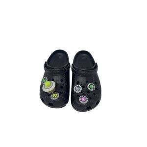 Crocs x Ron English Black Clogs With Gibbets Mens size 9 Women’s size 11
